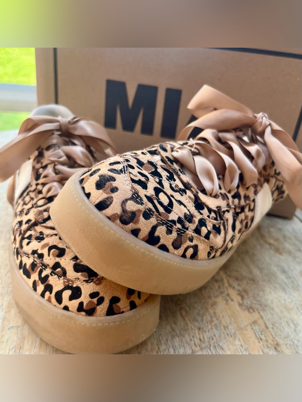 Leopard Print MIA Platform Sneakers